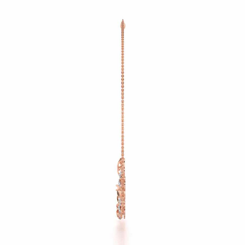 Bow Culture Silver Necklace - Rose Gold - Image 4