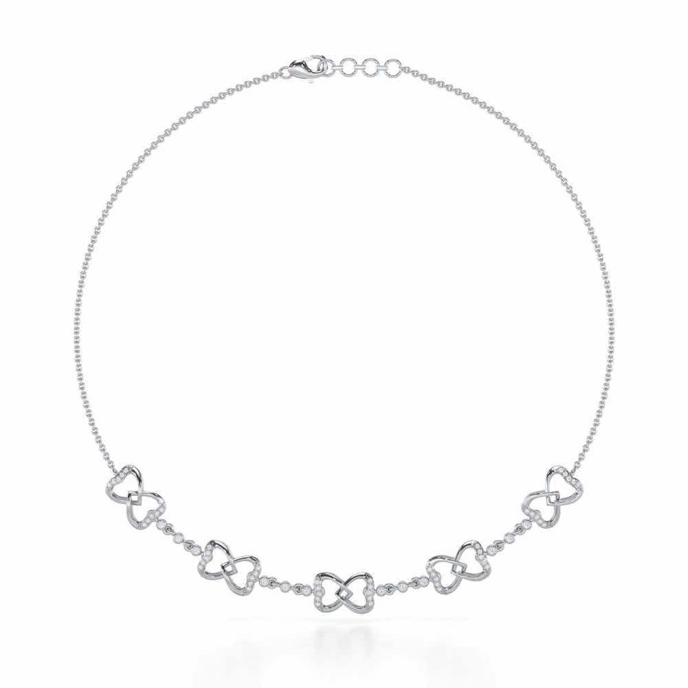 Bow Culture Silver Necklace - White Gold - Image 2