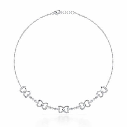 Bow Culture Silver Necklace - White Gold - Image 2