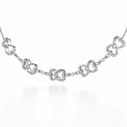 Bow Culture Silver Necklace - White Gold - Image 3