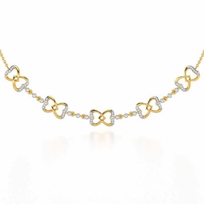 Bow Culture Silver Necklace - Yellow Gold - Image 1
