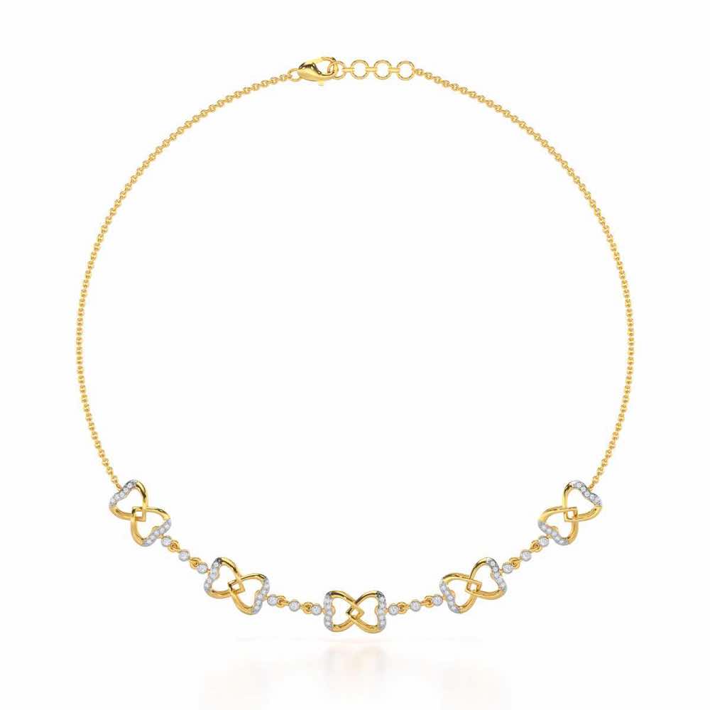 Bow Culture Silver Necklace - Yellow Gold - Image 2
