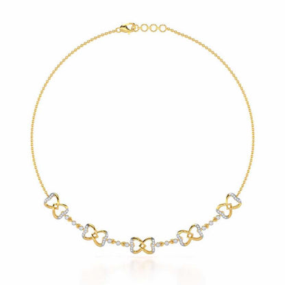 Bow Culture Silver Necklace - Yellow Gold - Image 2