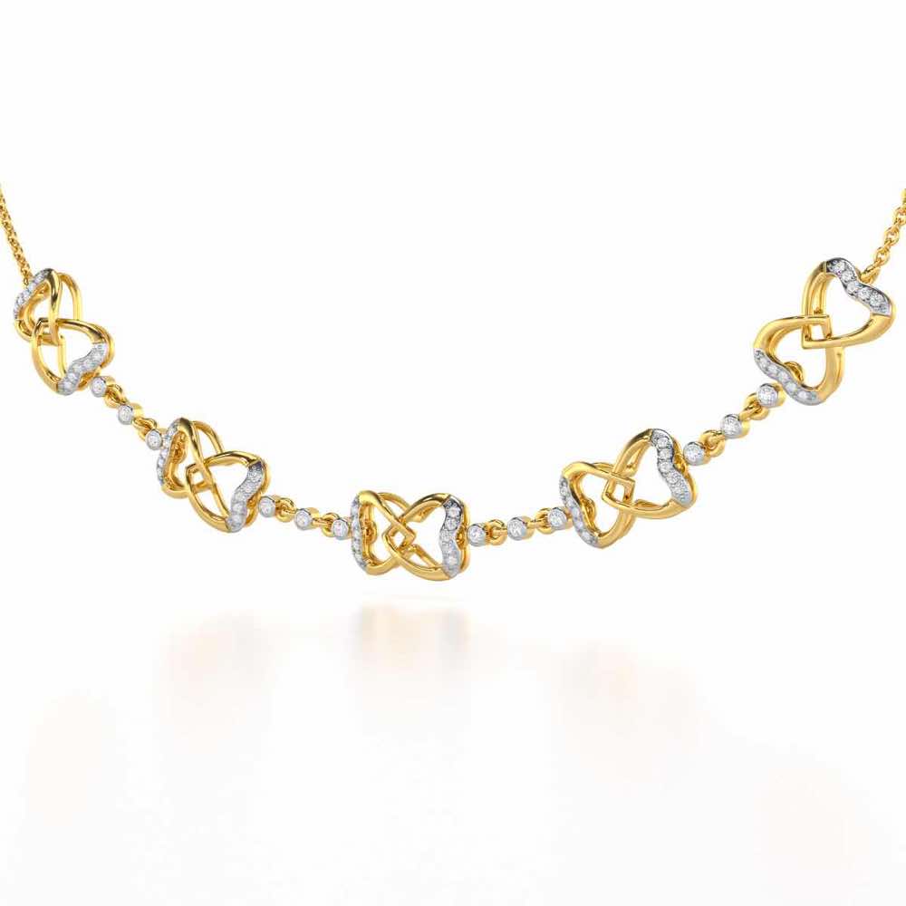 Bow Culture Silver Necklace - Yellow Gold - Image 3
