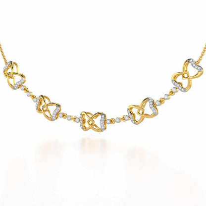 Bow Culture Silver Necklace - Yellow Gold - Image 3