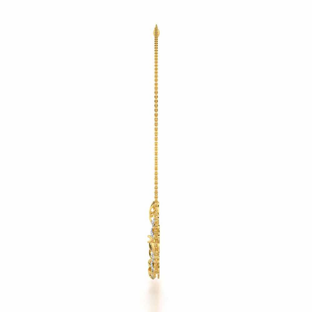 Bow Culture Silver Necklace - Yellow Gold - Image 4