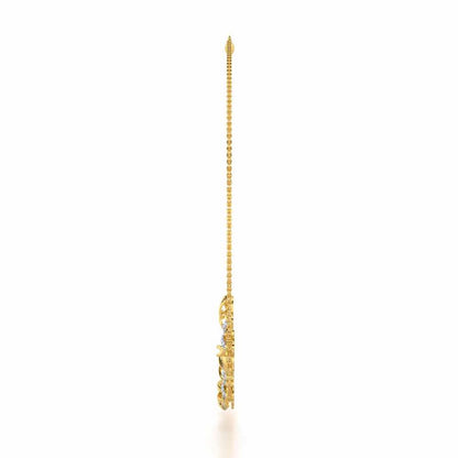 Bow Culture Silver Necklace - Yellow Gold - Image 4