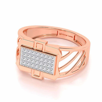 BraveHeart Silver Ring For Men - Rose Gold - Image 2