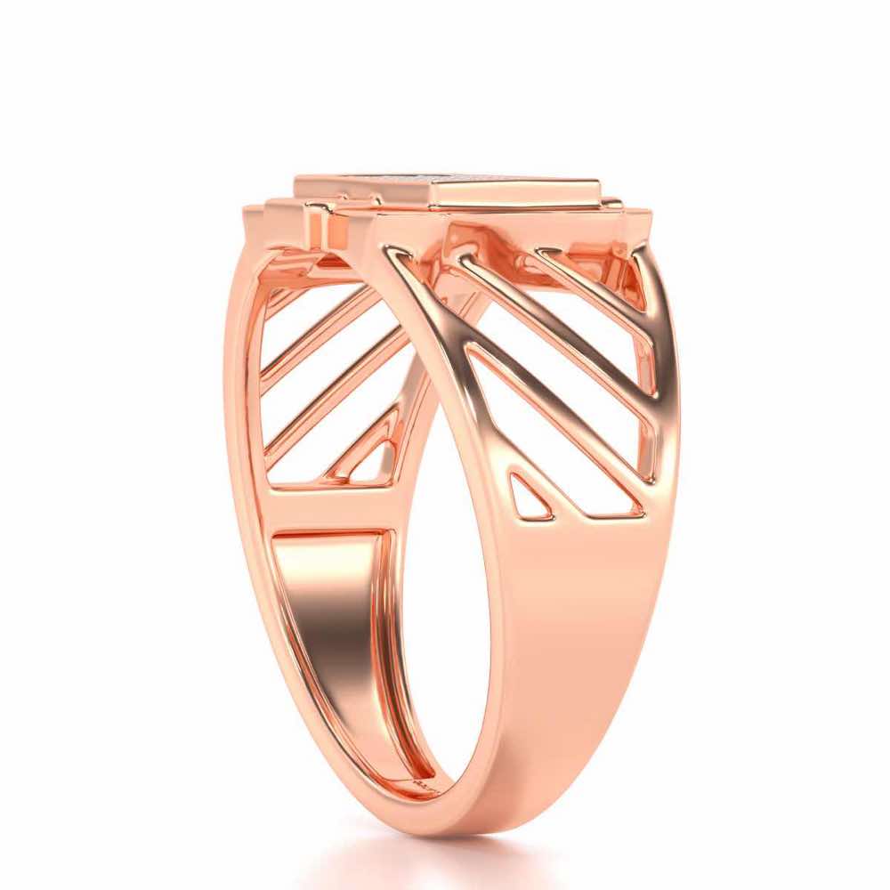 BraveHeart Silver Ring For Men - Rose Gold - Image 3