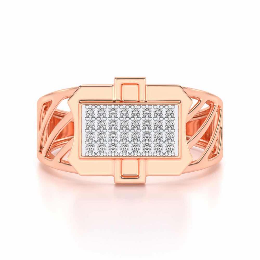 BraveHeart Silver Ring For Men - Rose Gold - Image 4