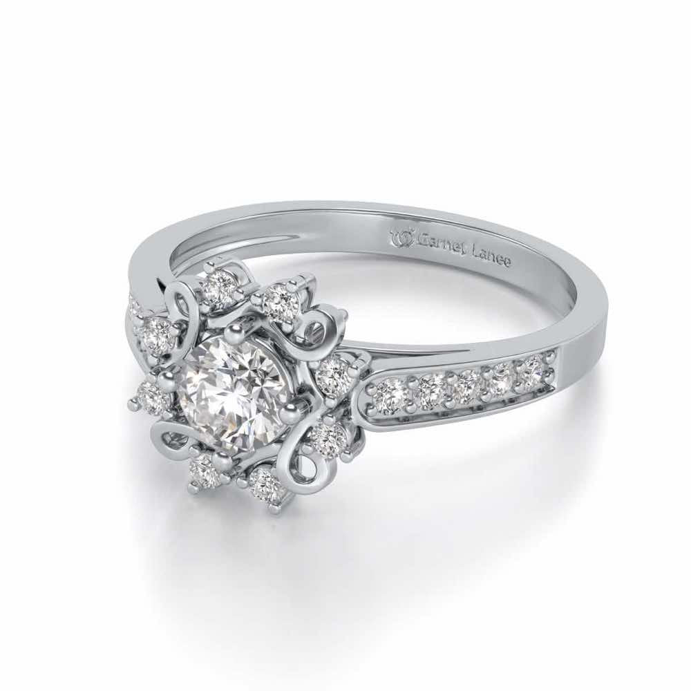 Brightened awareness Solitaire Silver Ring - White Gold - Image 2