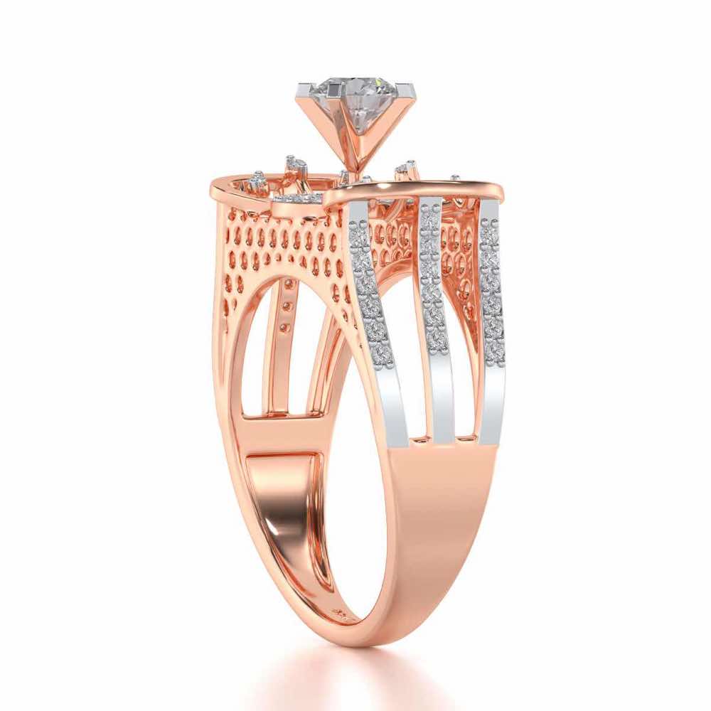 Brihasi Solitaire Ring - Rose Gold - Image 3