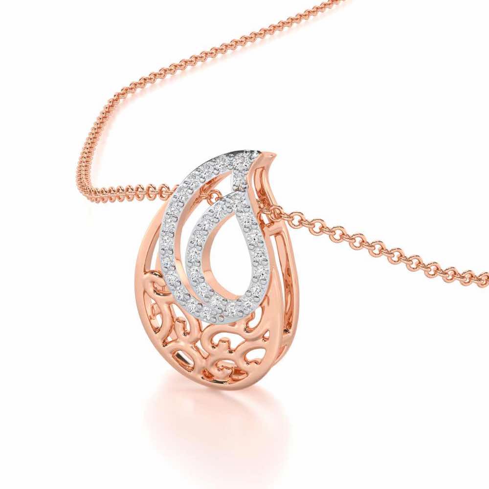 Brilliance Silver Pendant - Rose Gold - Image 2