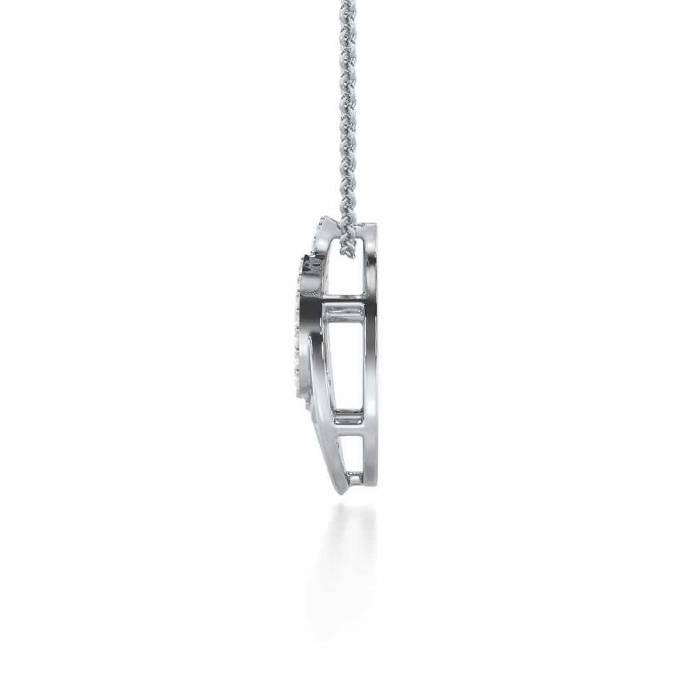 Brilliance Silver Pendant - White Gold - Image 4