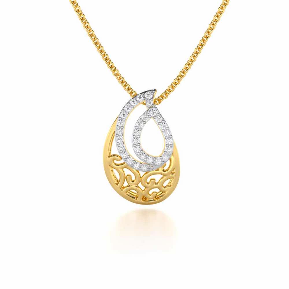 Brilliance Silver Pendant - Yellow Gold - Image 1