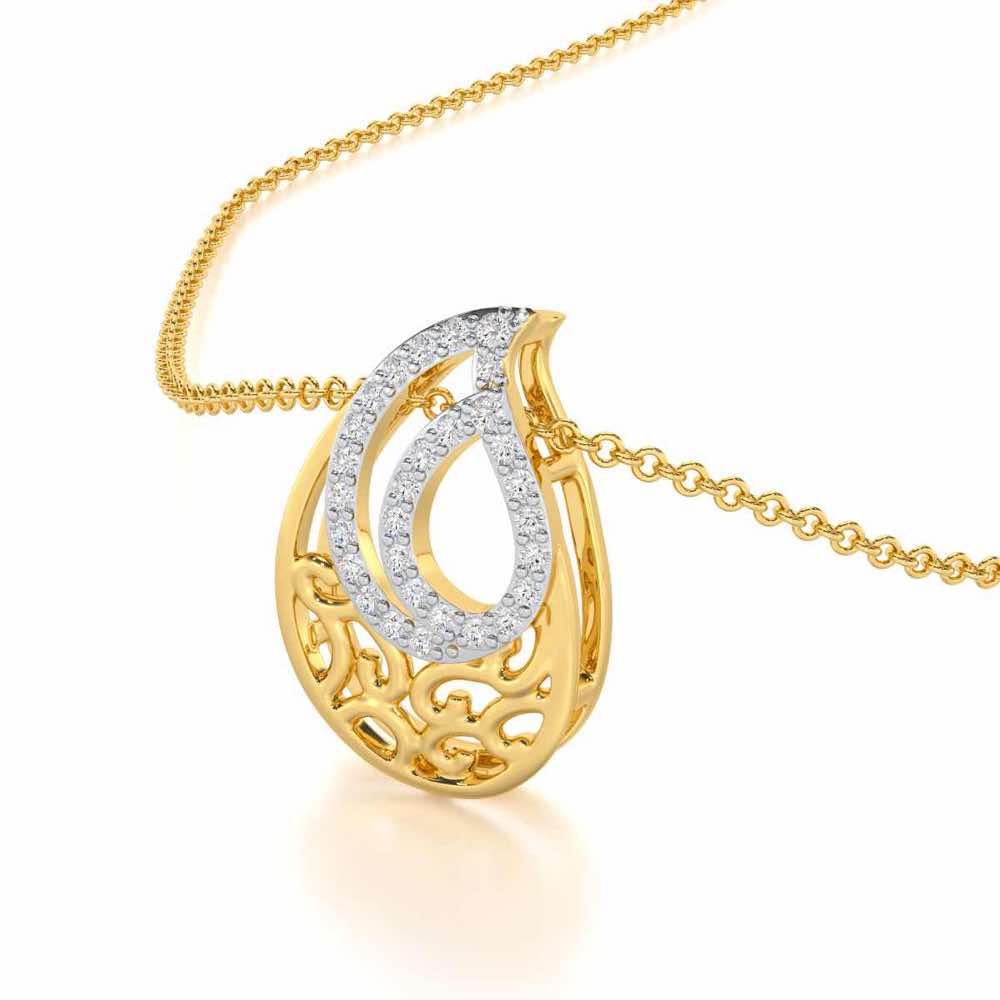 Brilliance Silver Pendant - Yellow Gold - Image 2