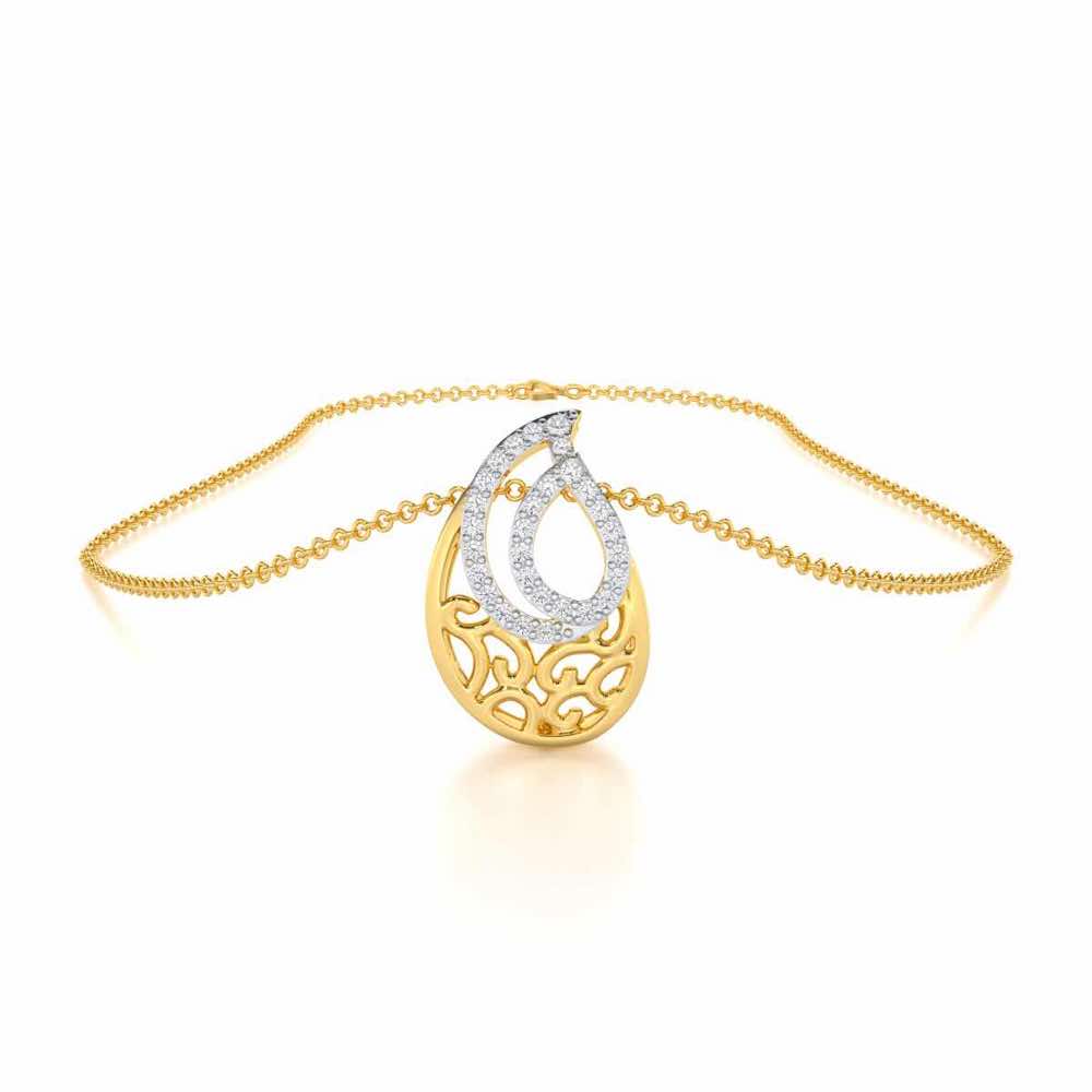 Brilliance Silver Pendant - Yellow Gold - Image 3