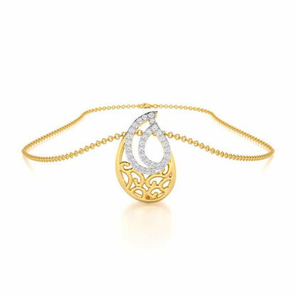 Brilliance Silver Pendant - Yellow Gold - Image 3