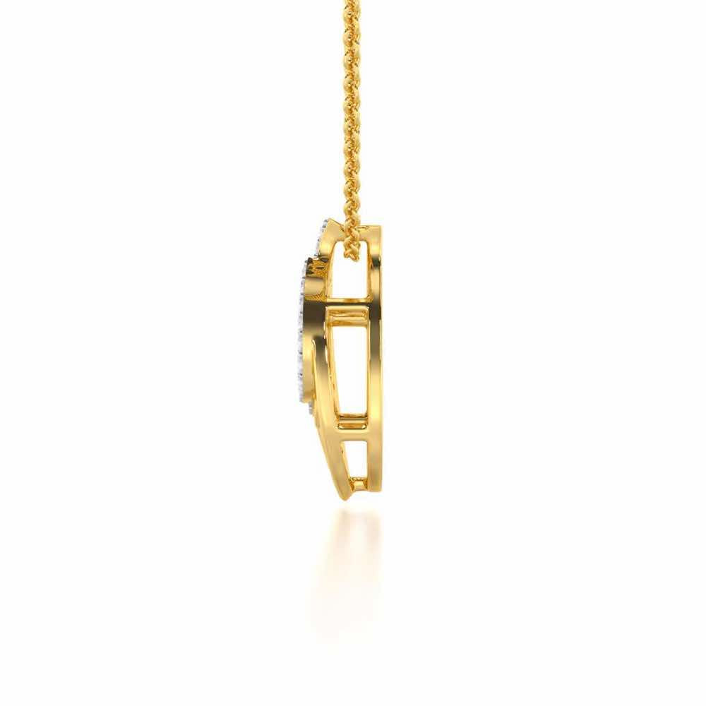Brilliance Silver Pendant - Yellow Gold - Image 4