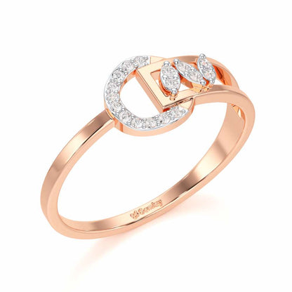 Brilliance Luxe Silver Ring - Rose Gold - Image 1