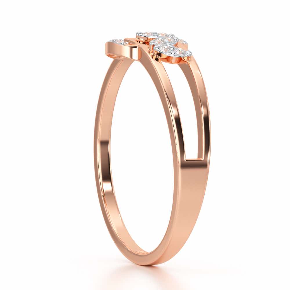 Brilliance Luxe Silver Ring - Rose Gold - Image 3