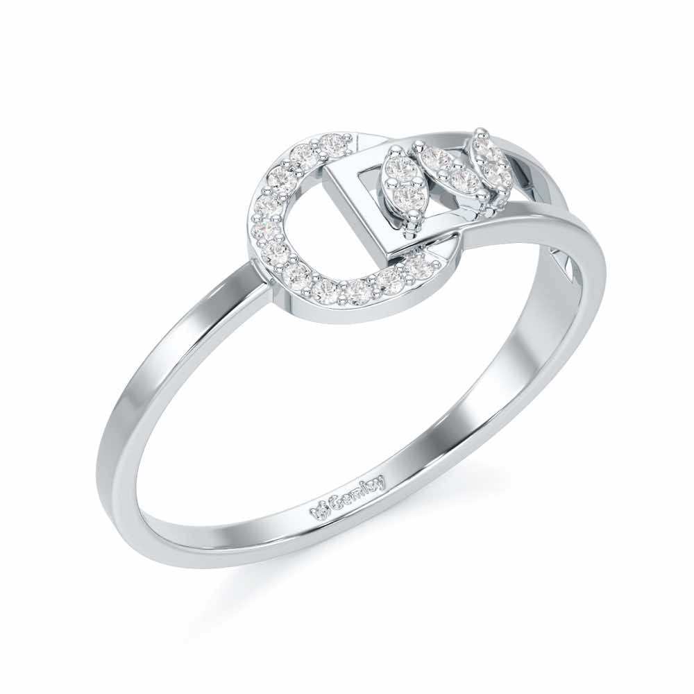 Brilliance Luxe Silver Ring - White Gold - Image 1