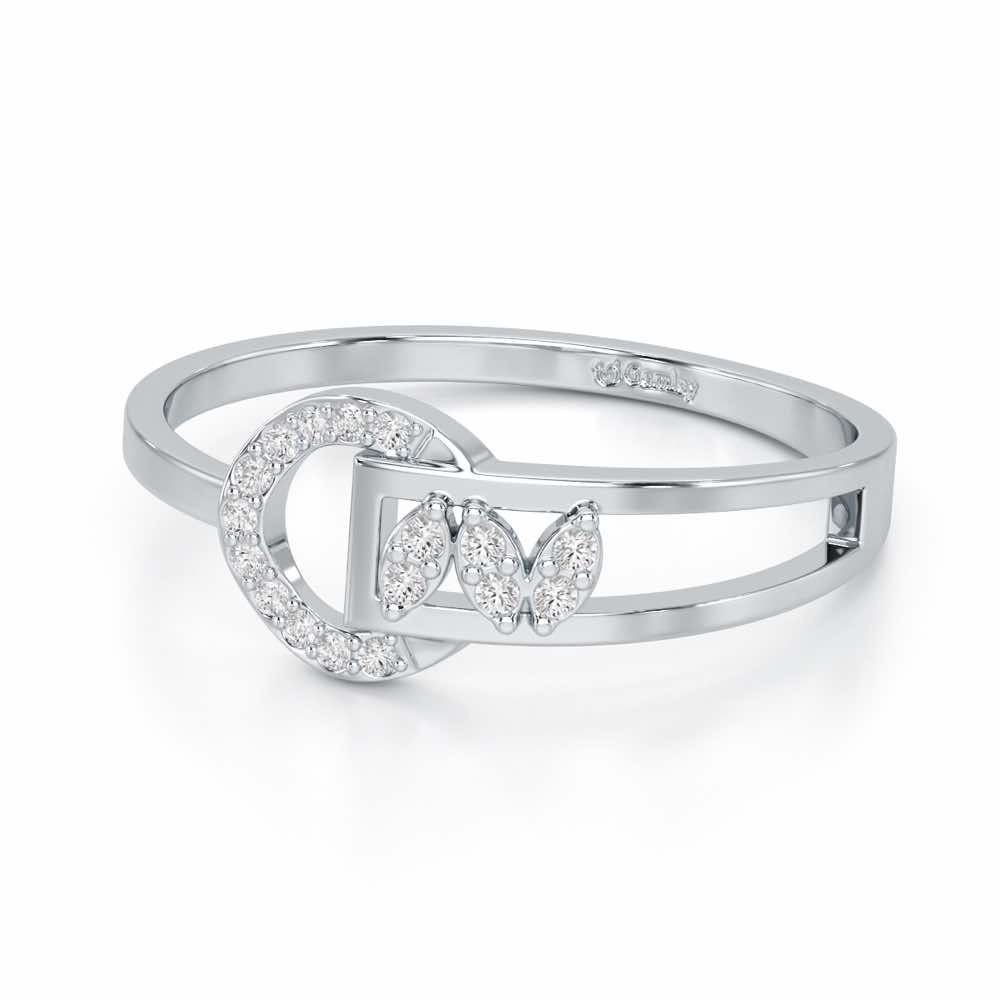 Brilliance Luxe Silver Ring - White Gold - Image 2