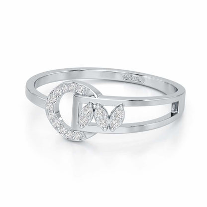 Brilliance Luxe Silver Ring - White Gold - Image 2