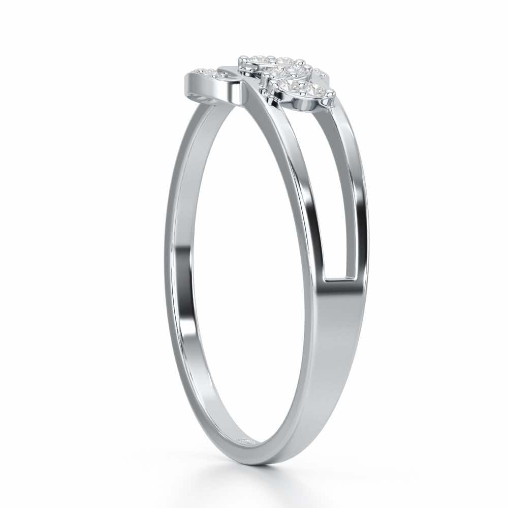 Brilliance Luxe Silver Ring - White Gold - Image 3