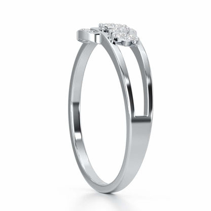 Brilliance Luxe Silver Ring - White Gold - Image 3