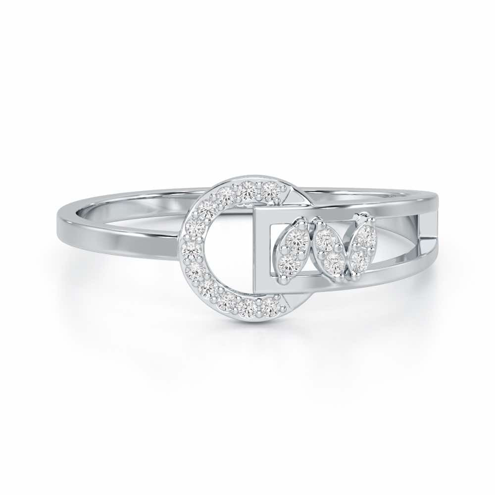 Brilliance Luxe Silver Ring - White Gold - Image 4