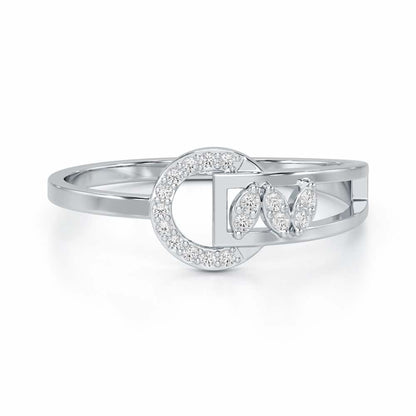 Brilliance Luxe Silver Ring - White Gold - Image 4
