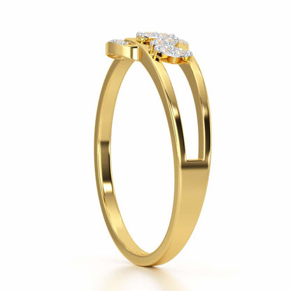 Brilliance Luxe Silver Ring - Yellow Gold - Image 3