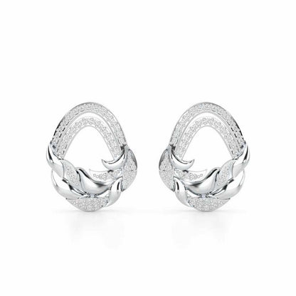 Brilliant Aurora Silver Earrings - White Gold - Image 1