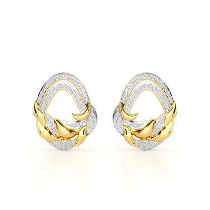 Brilliant Aurora Silver Earrings - Yellow Gold - Image 1