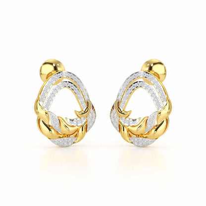 Brilliant Aurora Silver Earrings - Yellow Gold - Image 2