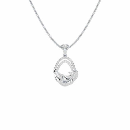 Brilliant Aurora Silver Pendant - White Gold - Image 1