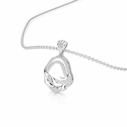 Brilliant Aurora Silver Pendant - White Gold - Image 2