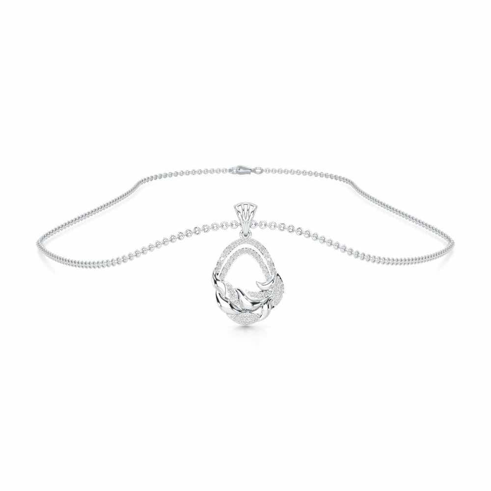 Brilliant Aurora Silver Pendant - White Gold - Image 3