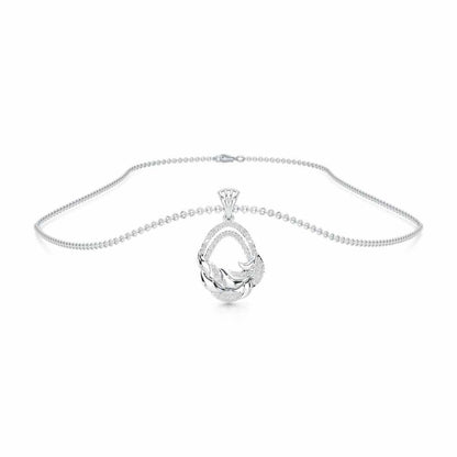 Brilliant Aurora Silver Pendant - White Gold - Image 3