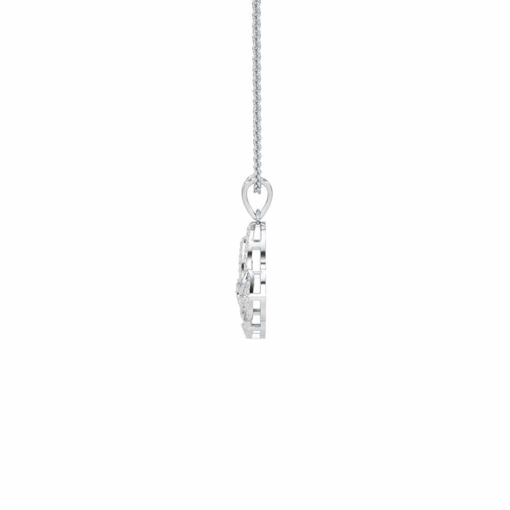 Brilliant Aurora Silver Pendant - White Gold - Image 4