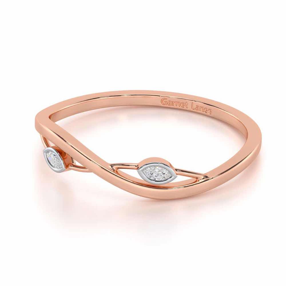 Brilliant Blaze Silver Ring - Rose Gold - Image 2