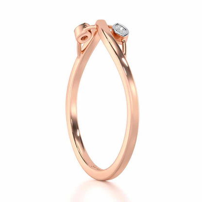 Brilliant Blaze Silver Ring - Rose Gold - Image 3