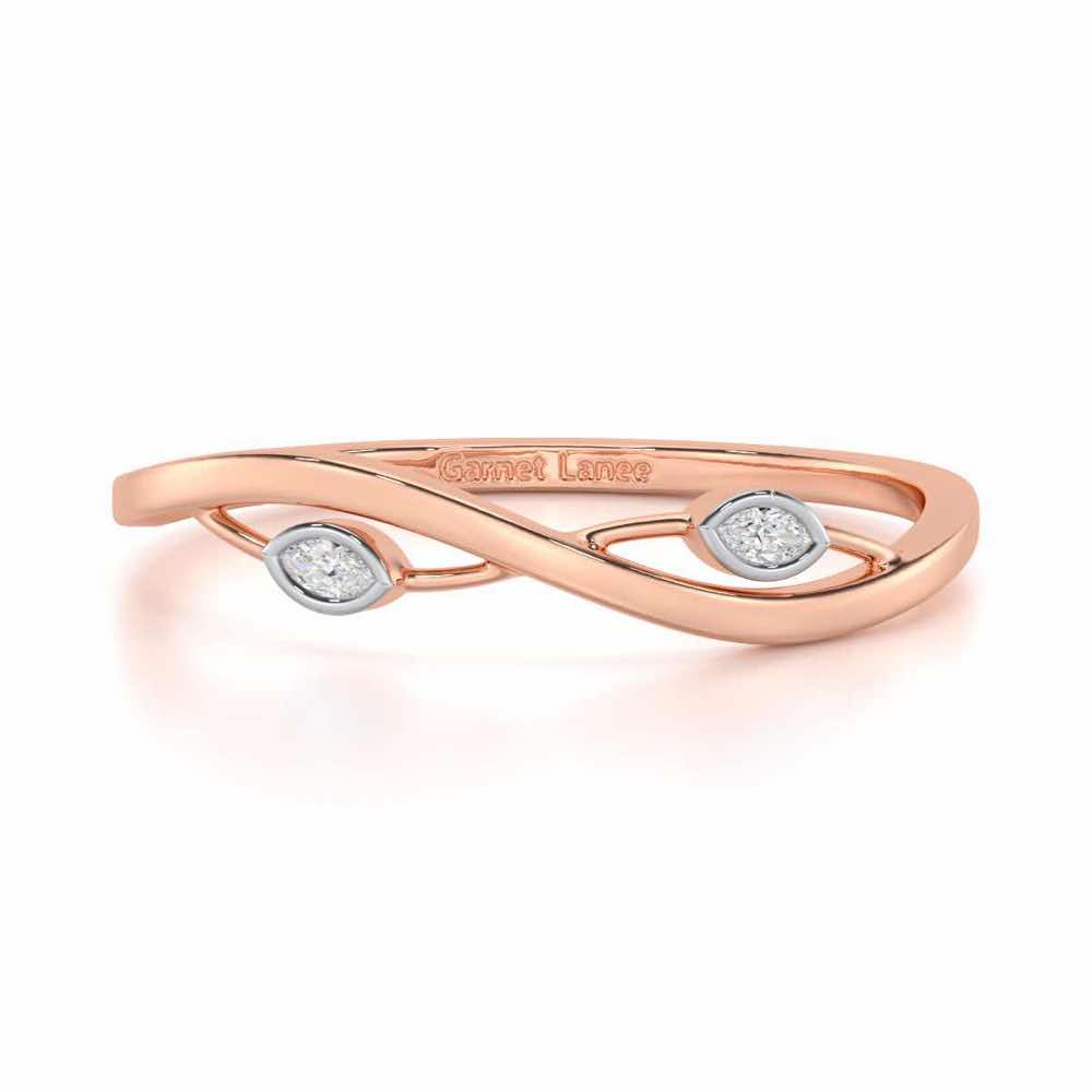 Brilliant Blaze Silver Ring - Rose Gold - Image 4