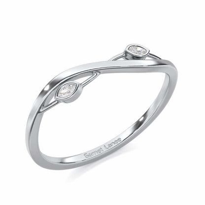 Brilliant Blaze Silver Ring - White Gold - Image 1