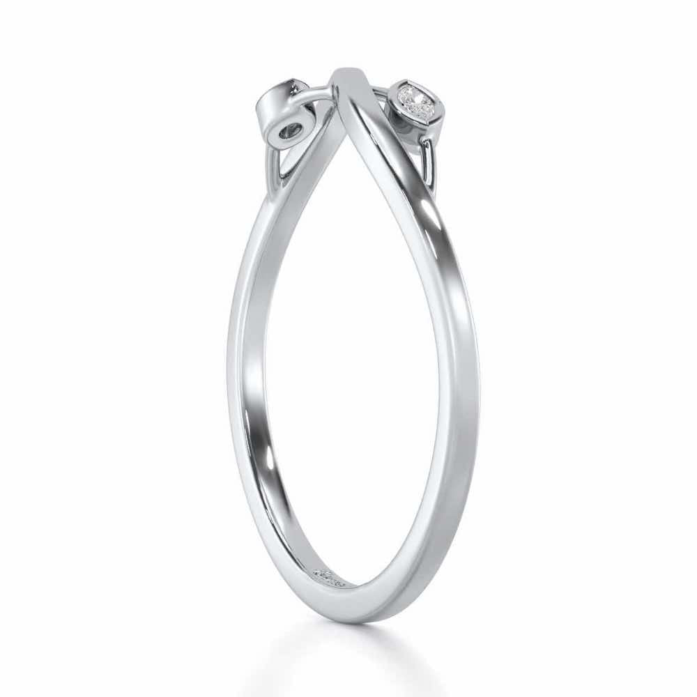 Brilliant Blaze Silver Ring - White Gold - Image 3