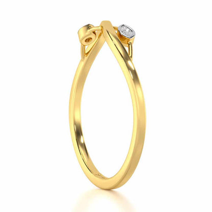 Brilliant Blaze Silver Ring - Yellow Gold - Image 3