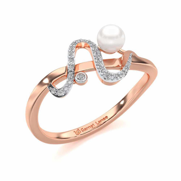 Brim Silver Pearl Ring - Rose Gold - Image 1