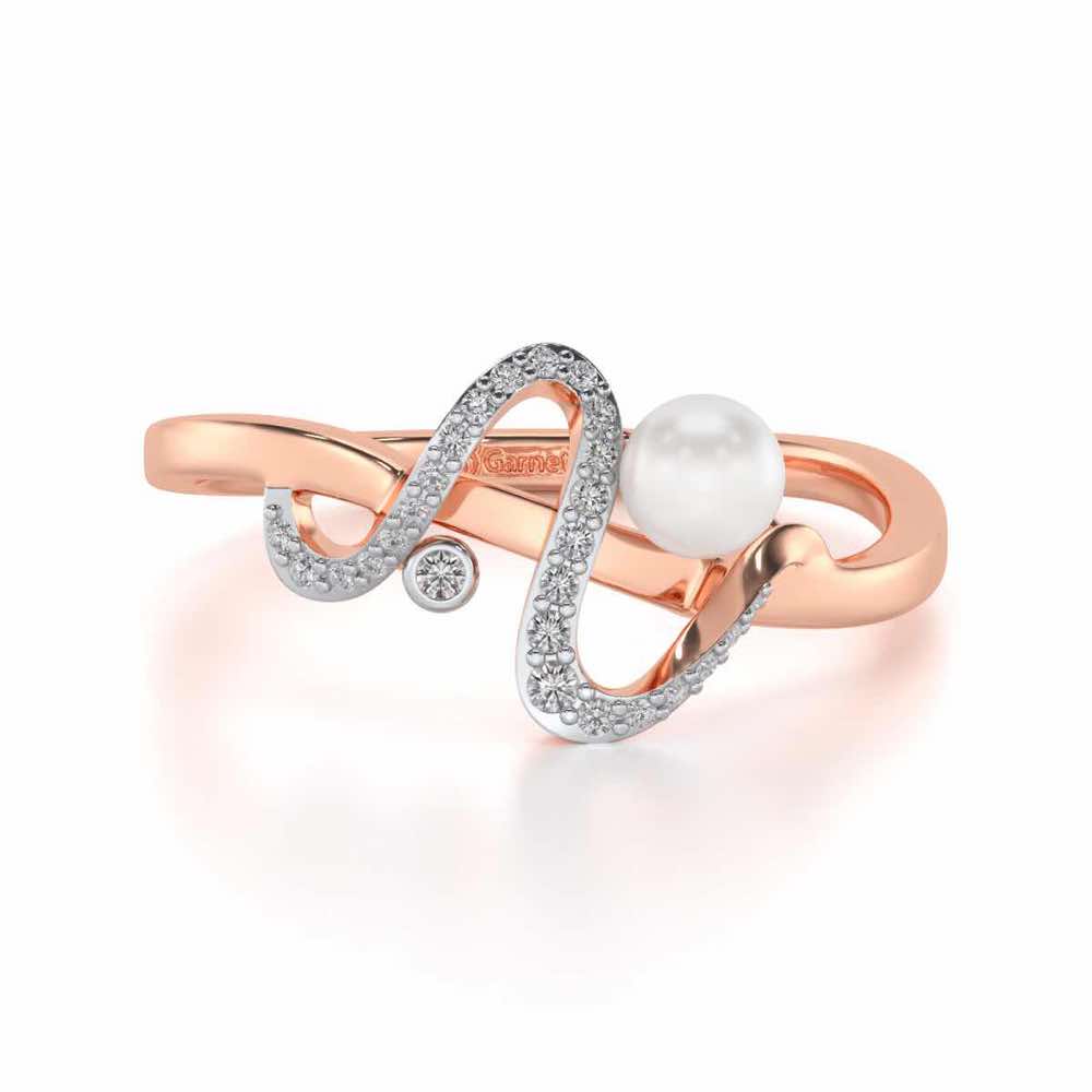 Brim Silver Pearl Ring - Rose Gold - Image 4