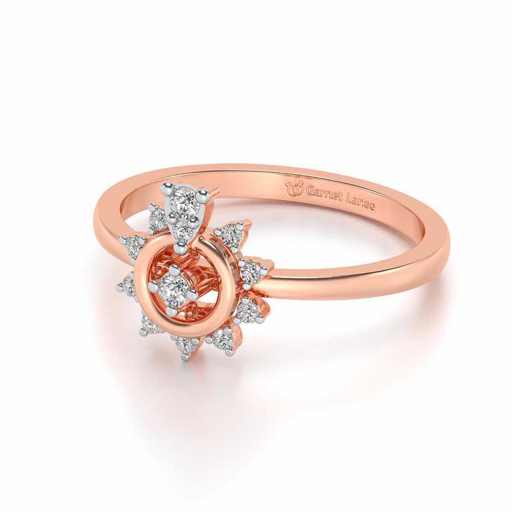 Brinda Silver Ring - Rose Gold - Image 2